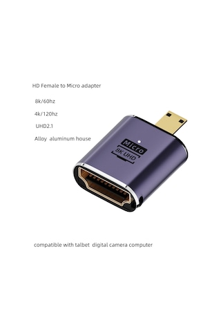 Lunatic 8062 Micro Hdmi Uhd 4k 8k Kablosuz Hdtv Dönüştürücü Mini Hdmı 8k Uzatma Adaptörü
