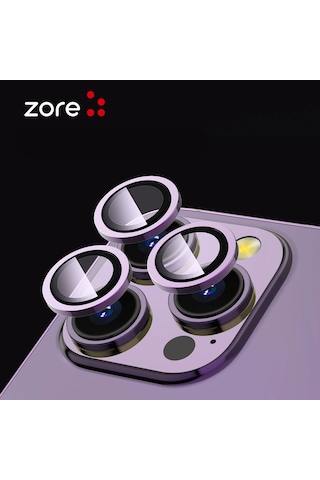 Apple Uyumlu iPhone 12 Pro Max Zore Cl-12 Premium Safir Parmak İzi Bırakmayan Anti-reflective Kamera Lens Koruyucu Siyah