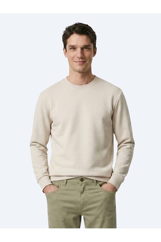 Kip Bej Düz Sweatshırt