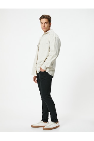 Koton Skinny Fit Kot Pantolon - Michael Jean Siyah 5wam40031nd Siyah