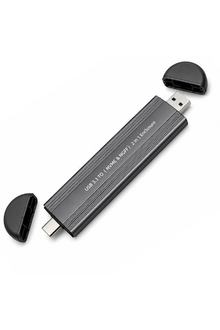 6092 Usb Type C M.2 Harici Pcie B+m Key Sdd Kutusu Nvme Ngff Destekli Çift Protokol 3.1