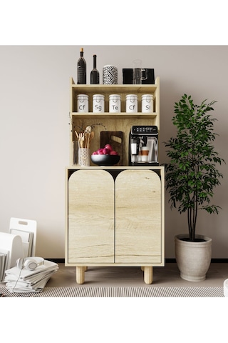 Parma 2 Kapaklı Mutfak Dolap, Kahve Köşesi, Çok Amaçlı Dolap Safir