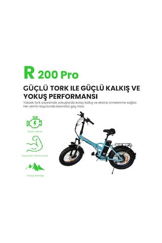 Roxform R-200 Pro Elektrikli Katlanabilir Bisiklet 10ah Shimano Altus Hidrolik Fren Şehir Bisikleti Siyah