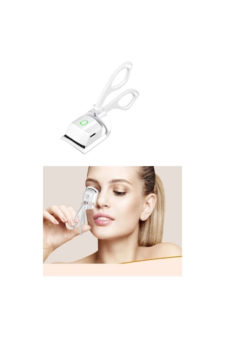 Uçlu Elektrikli Kirpik Kıvırıcı 2 Sıcaklık Modlu Usb Şarjlı Kolay Rimel Kirpik Bigudisi