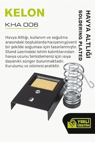 Havya Altlığı, Lehim Sehpası, Metal Tabanlı, Stabil, Sehpa, Tutucu, Otomatik Kapanan Emniyetli, Lehimleme Araç Ger