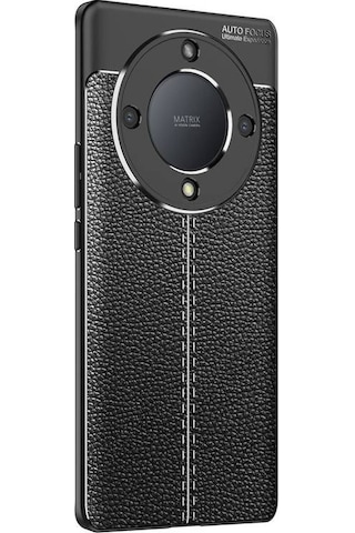 Huawei Honor X 9a İle Uyumlu Kılıf Deri Görünümlü Silikon Telefon Kılıfı Kapak