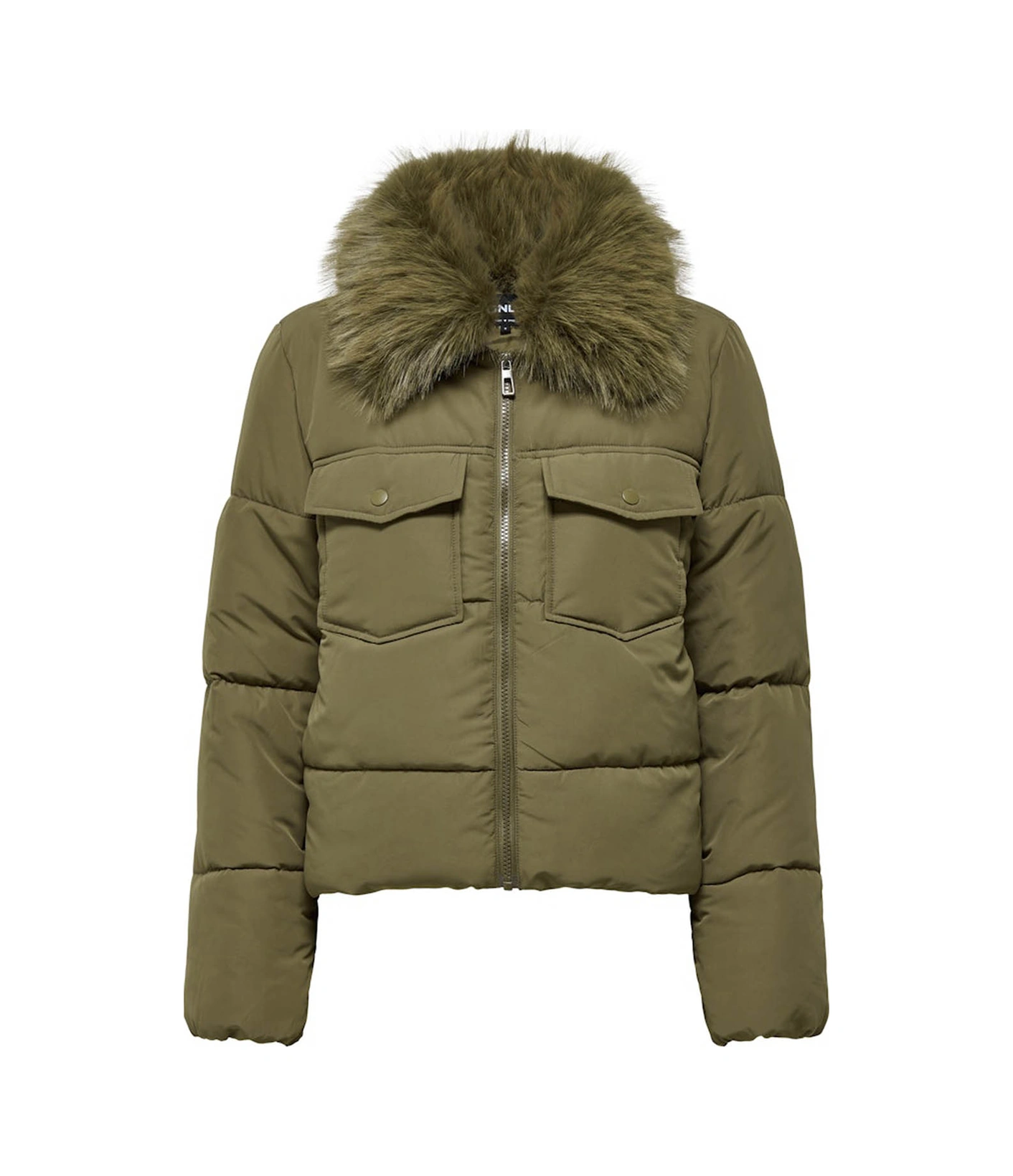 Only Maggi Fur Puffer Life Haki Kadın Mont 15322000 Haki