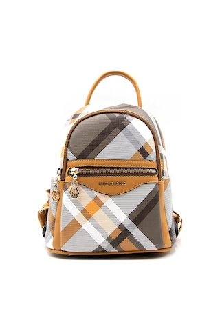 Silver Polo 983 Kadın Mini Sırt Çantası Bej Taba - Haki Açık Camel Çok Renkli