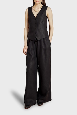 Brooks Brothers % 100 Keten Lastikli Bel Bol Paça Pantolon Bayan Pantolon Bbss26fpt014112 Siyah