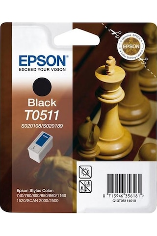 Epson T0511 C13T05114020 Siyah Kartuş Epson T0511 C13T05114020 Siyah Kartuş
