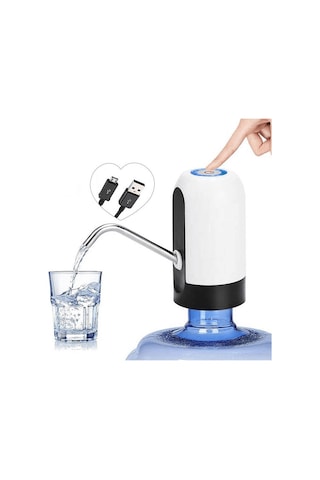 Ayt Crown Crw-1006 Usb Şarjlı Otomatik Sebil Damacana Su Pompası Su Bidonu Pompa Gri