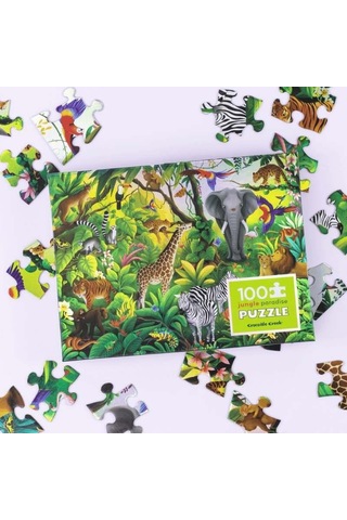 Crocodile Creek Puzzle - 100 Parça - Orman Cenneti