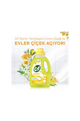 Cif Zemin Temizleyici Limon Çiçeği 3 x 1500 ML