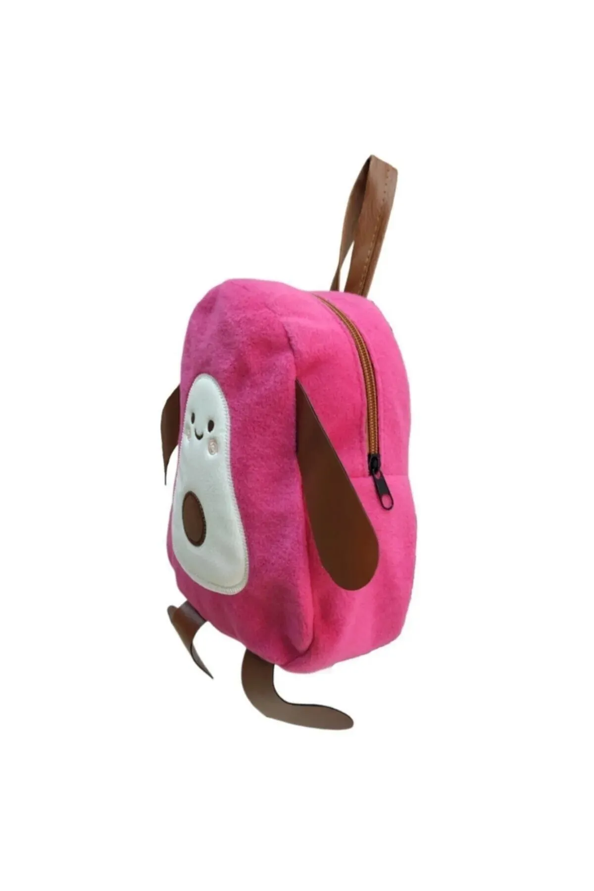 Daj Company Mini Sevimli Avokado Yeşil Peluş Çocuk Sırt Çantası Pembe