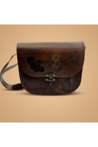 Morgen Craft Woda Deri Çanta - Kol Çantası - Kadın - 31x39.5x3.5 Kahverengi