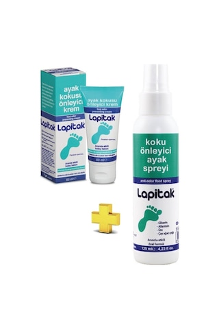 Lapitak Ayak Kokusu Önleyici Krem 60 ML + Koku Önleyici Ayak Spreyi 125 ML