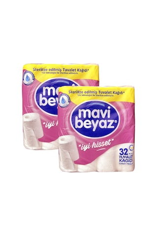 Mavi Beyaz 2 Katlı Tuvalet Kağıdı 2 x 32'li