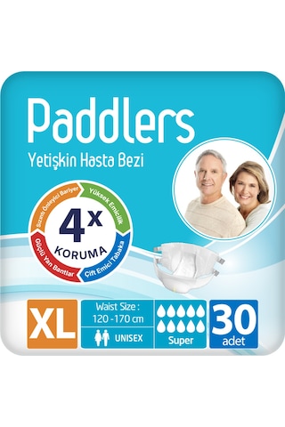 Yetişkin Hasta Bantlı Bez X-Large 30 Adet – Sızdırmaz -Yüksek Emicilik, Koku Kontrollü