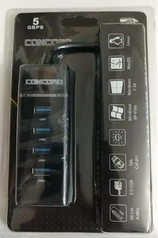 Concord C-848 4 Portlu Usb 3.0 Hub Usb Çoklayıcı