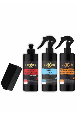 Luxor Kimya 200ml 6'lı Oto Bakım Seti Oto Yıkama Seti