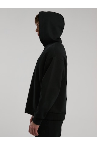 Everlast Ever Relaxed Comfort Kapüşonlu Siyah Erkek Sweatshirt Siyah