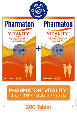 Pharmaton Vitality 100 Tablet 2'li