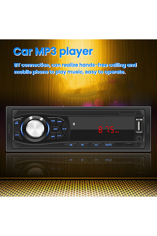 Youmex Tek Dinli Araç Stereo: Bluetooth, Mp3 Çalar, Fm Radyo, Usb, Aux, Tf Kart, Led Ekran, Uzaktan Kumanda