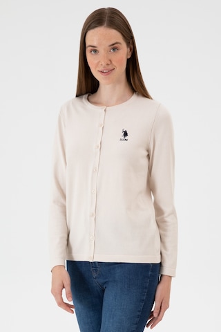 U.s. Polo Assn. Kadın Krem Hırka Triko 50313624-vr071 Krem