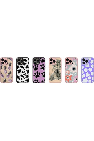 Apple iPhone Uyumlu 13 Pro Max Desenli Kamera Korumalı Parlak Akav Nora Kılıf no5