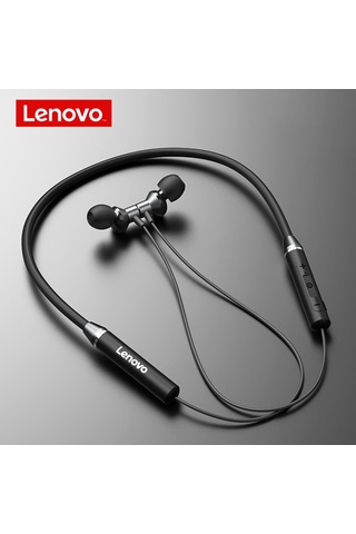 Qingmipy Lenovo He05 Bluetooth 5.0 Kulaklık, Ipx5 Su Geçirmez Spor Kulaklığı, Ergonomik Müdahale, 8 Saat Çalma Süresi, Siyah