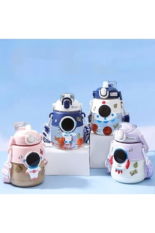 Yingfu Astronot Kampüs 1200 Ml Büyük Kapasiteli Damlatmaz Suluk Ürünü Mavi
