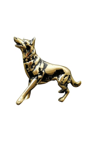 Pm Dizayn Pirinç Döküm Biblo Kurt Köpeği