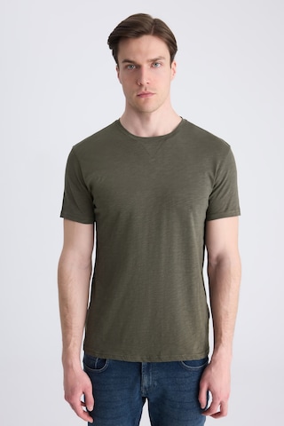 Twn Slim Fit Haki Düz %100 Pamuklu T-shirt 4ec1447011072 H01