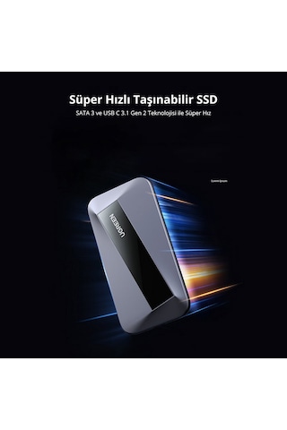 Ugreen USB 3.1 Gen 2 10Gbps Harici Taşınabilir M.2 NVME SSD 1 TB