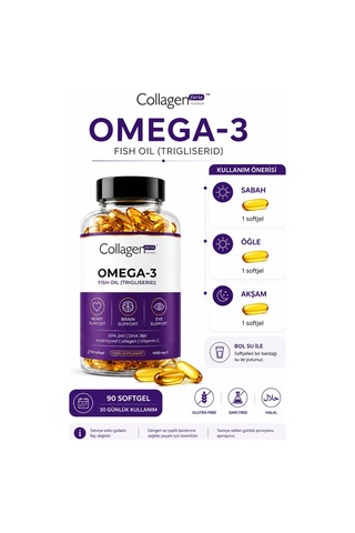 Collagen Forte Platinum Omega 3 Premium Balık Yağı 90 Kapsül