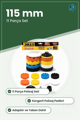 Polisaj Seti 11 Parça 115 Mm Yüzey Parlatma Süngeri Matkap Adaptö