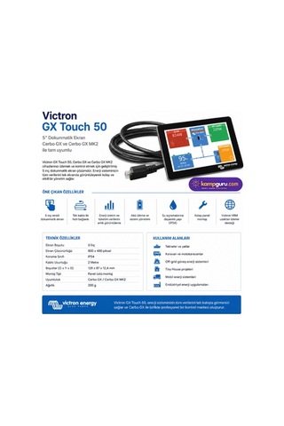 Victron Gx Touch 50 Dokunmatik Ekran Tüm Sisteme İzleme Ekranı