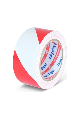 Yer İşaretleme Bandı 50 Mm X 30y Kırmızı-beyaz Renk