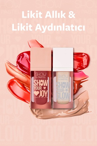 Pastel Show By Mix & Match Glow Liquid Highlighter 72 & Joy Liquid Blush 55 Pembe