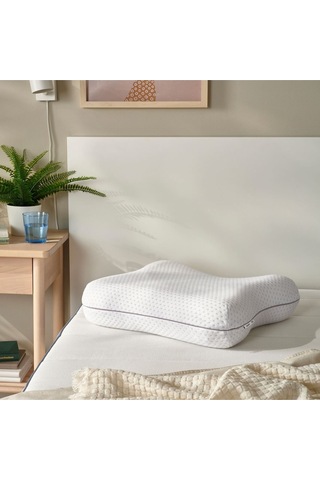 Ergonomik Yastık, Beyaz, 41x51 Cm, Çok Yönlü Beyaz