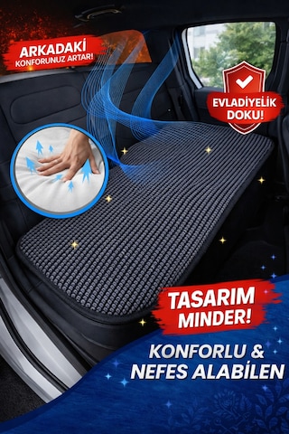 Renault Clio 2019 Ve Sonrası Clio 5 Uyumlu Örme Ön 2 Parça Minder Füme