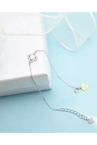 Brezza Lusso Jewelry Luck Serisi Swarovski Taşlı Minimal Special Kadın Gümüş Bileklik