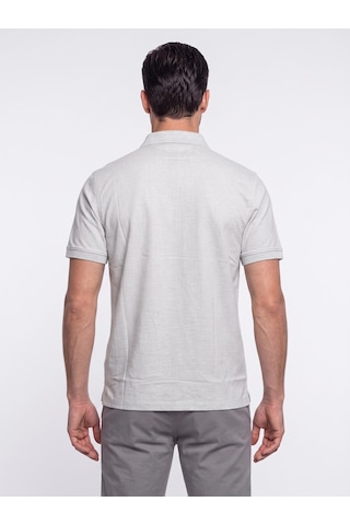 Açık Yeşil Mikro Desenli Regular Fit Erkek Polo Yaka Tişört Mint