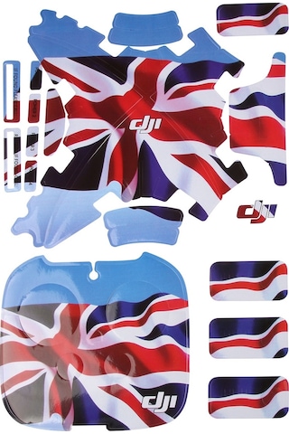 4d İmitasyon Karbon Fiber Pvc Suya Dayanıklılık Etiket Kiti Djı Phantom 3 Quadcopter Ve Uzaktan Kumanda Ve Pil İngiltere Bayrak Deseni Diğer