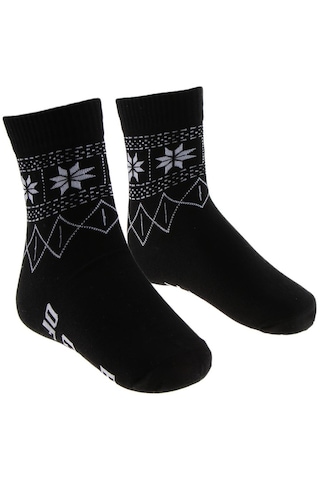 Homyl Komik Sözler Baskılı Çorap Ekip Erkek Kadın Tüp Siyah Siyah