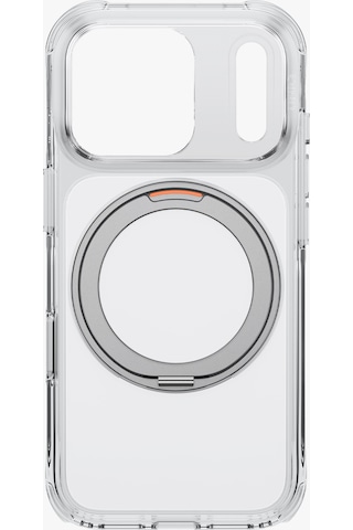 Apple iPhone Uyumlu 18 Pro Max Kılıf Swivix Dönebilen Metal Halkalı Koruyucu Premium Dayanıklı Darbe Emici Kapak Şeffaf