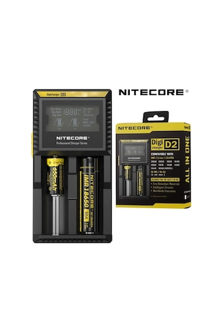 Nitecore Digi D2 Lcd 18650 Pil Şarj Aleti / Nitecore Li-ion Life Ni