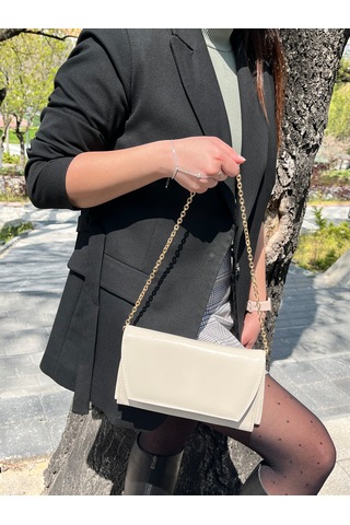 Butikolea Edge Mini Zincir Askılı Portföy Kadın Çantası Bej