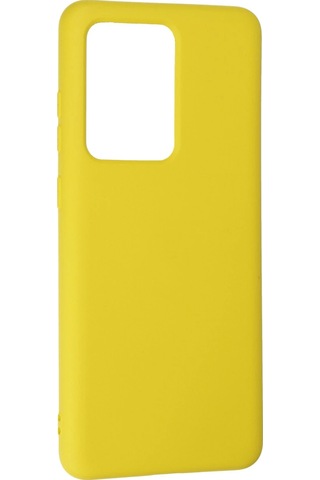 Newface Samsung Galaxy Uyumlu S20 Ultra Kılıf Nano İçi Kadife Silikon Glblseme - 94 - Sarı