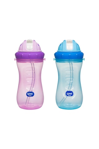 Wee Baby Renkli Pipetli Bardak 340ml Mavi